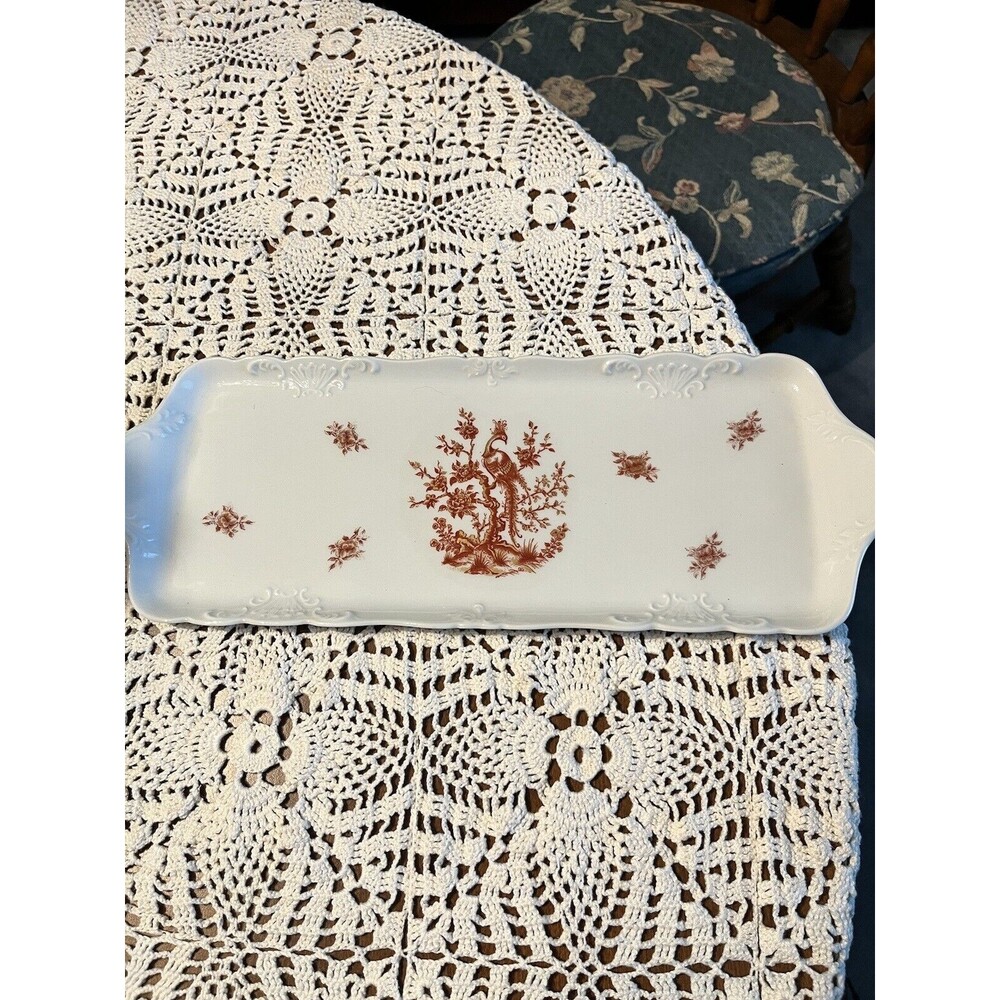 Limoges‎ peacock serving tray